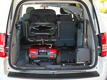 Bruno Curb-Sider in the back of a van